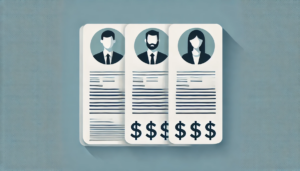 Personal data being sold for profit, represented by profiles with dollar signs.